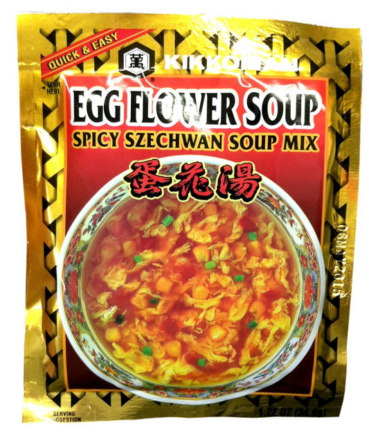 Kikkoman Egg Flower Hot & Sour Soup Mix 1.22 Oz (24 Pack)