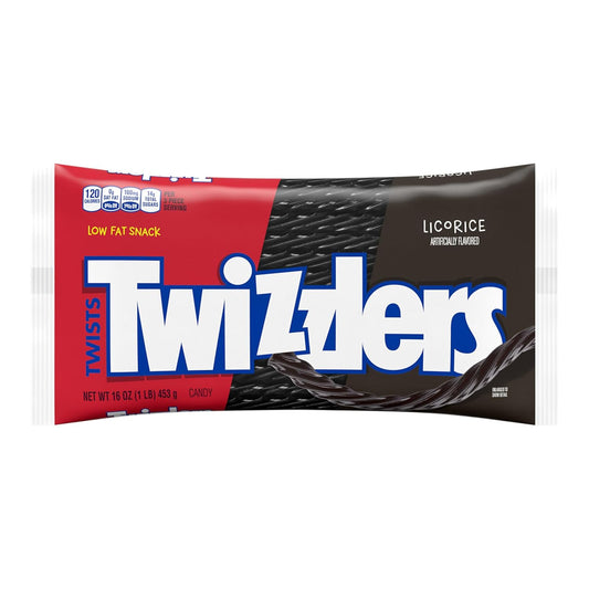 Twizzlers Twists Licorice Candy Bags, 16 Oz (12 Count)