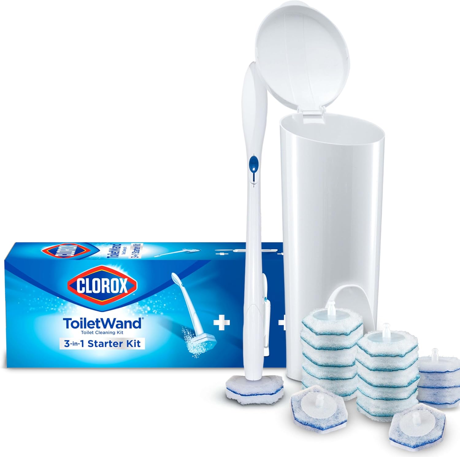 Clorox Toilet Cleaning System - Toiletwand, Storage Caddy And 16 Heads (Package May Vary)