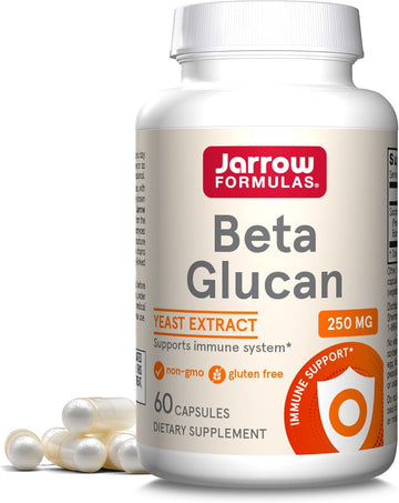 Jarrow Formulas Beta Glucan, Dietary Supplement, Immune Support For Immune Health, 60 Capsules, 60 Day Supply