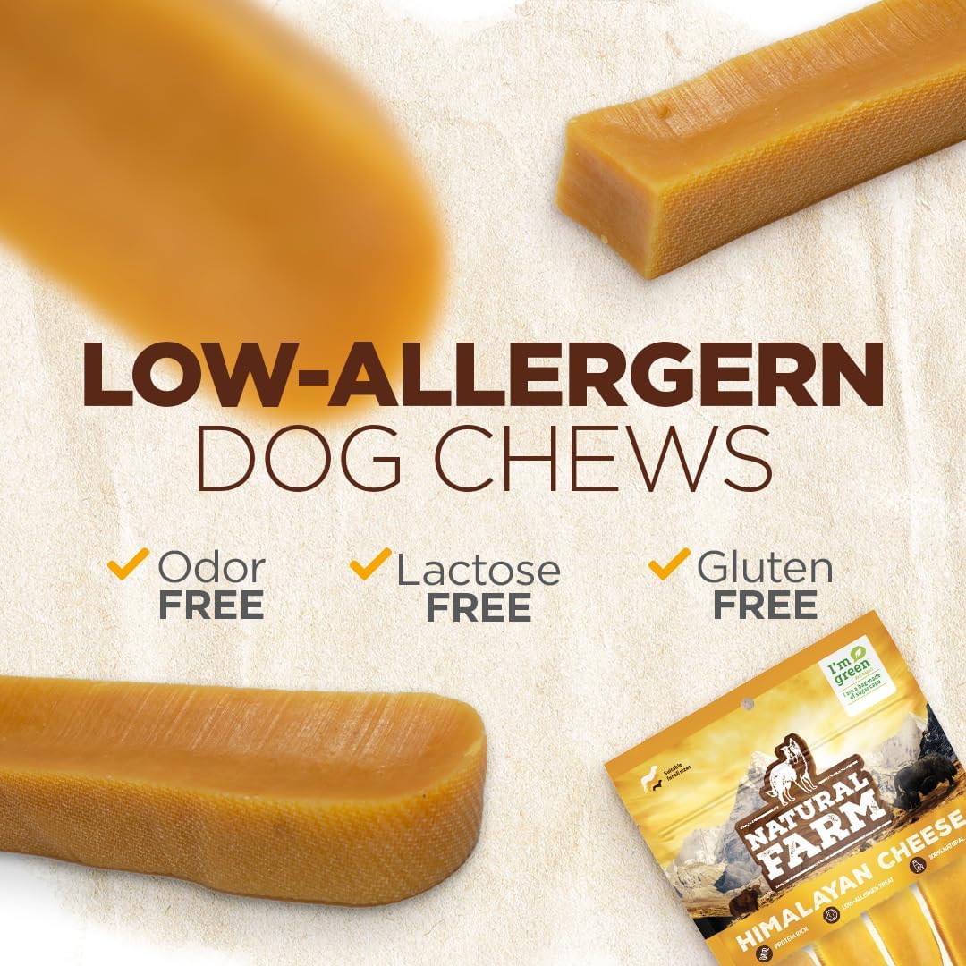 Natural Farm Himalayan Yak Cheese, Protein-Rich, Low-Allergen, Lactose-Free, Gluten-Free, 100% Natural - Small, 4 Pack : Pet Supplies