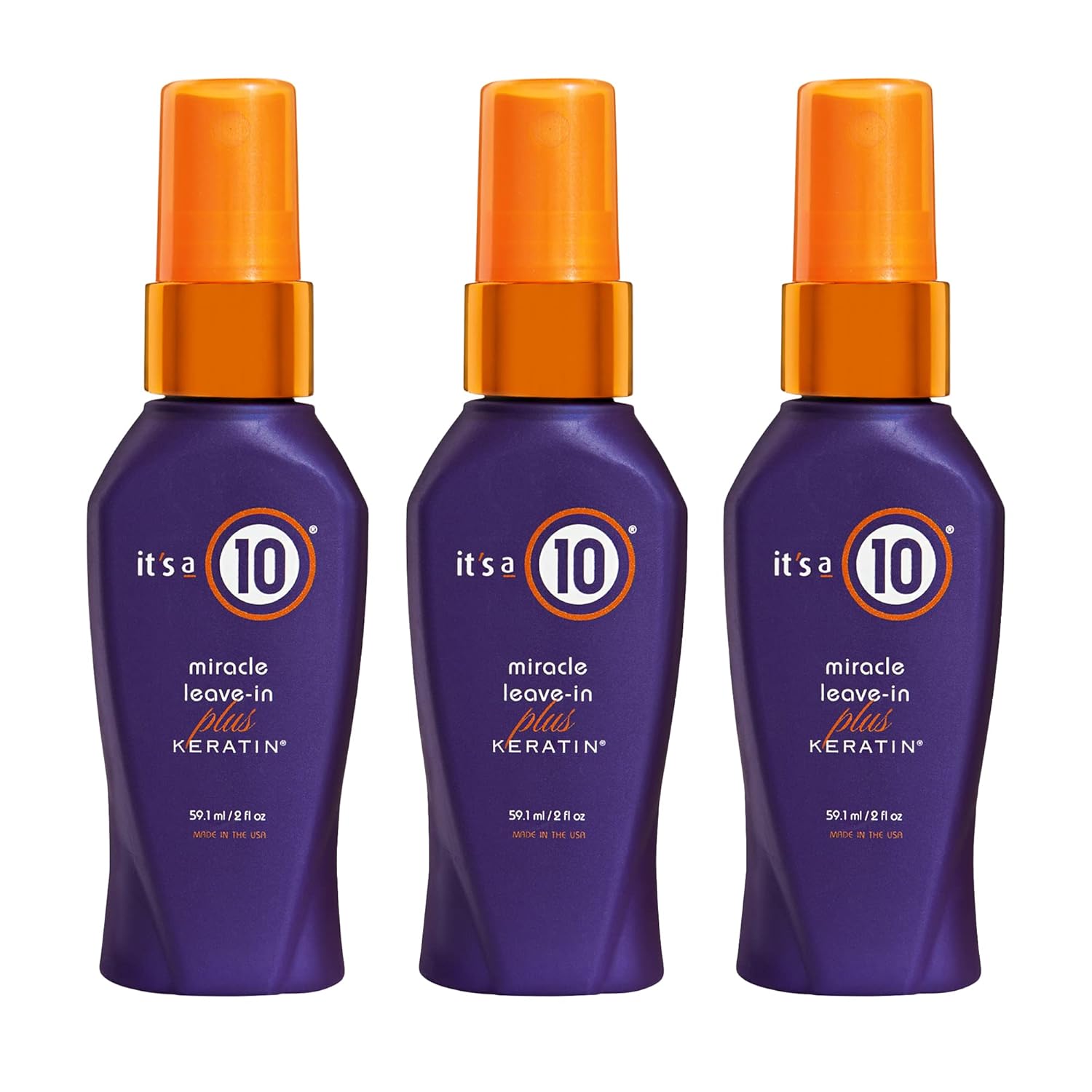 It'S A 10 Haircare Miracle Leave-In Plus Keratin Spray, 2 Fl. Oz. (Pack Of 3)