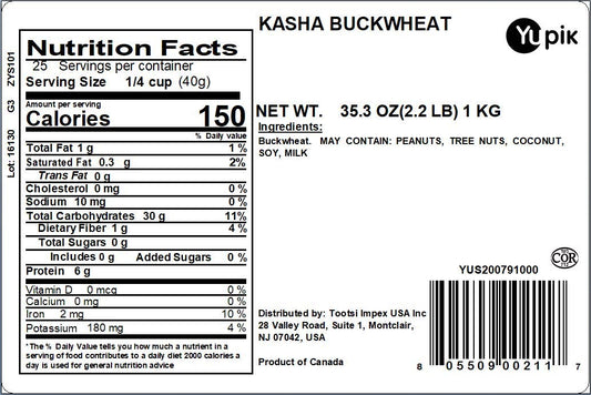 Yupik Kasha Buckwheat, 2.2 Lb, Pack Of 1