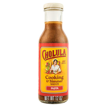 Cholula Cooking & Simmer Sauce, Fajita, Medium Heat, For Chicken, Steak, Shrimp & Veggie Fajitas, 12 Fl Oz