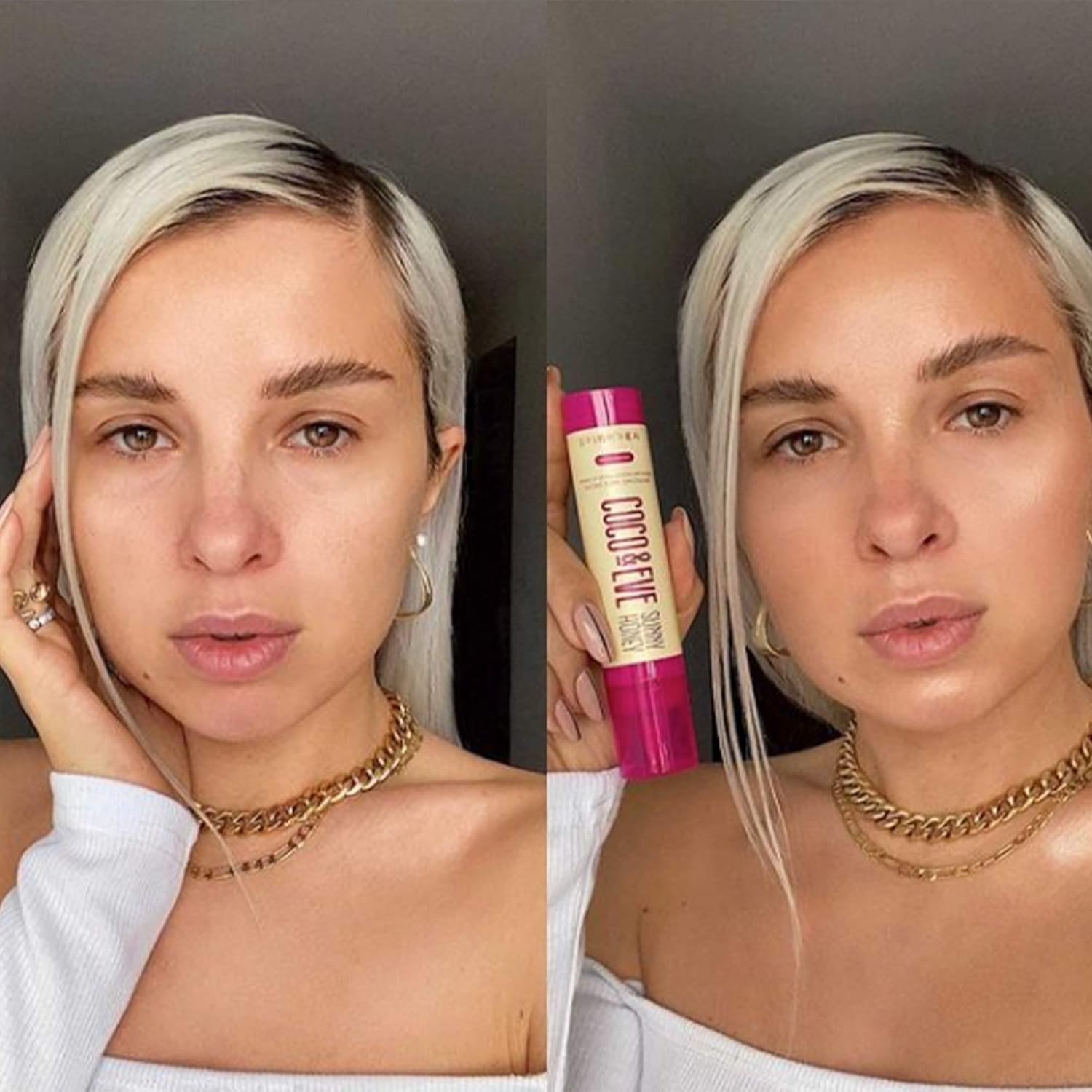 Coco & Eve Sunny Honey Bronzing Face Drops (Medium Glow), Natural Self Tanning Face Drops. Hydrating Hyaluronic Acid. Indoor Sunless Moisturizing Self Tanner (30ml) : Amazon.co.uk: Beauty