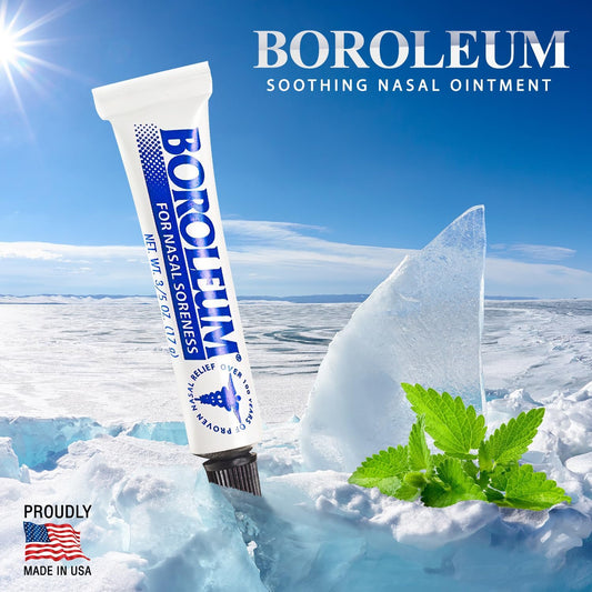 Boroleum Dry Nose Relief Nasal Soreness & Stuffy Nose Relief | Medicated Nasal Gel and Nose Moisturizer