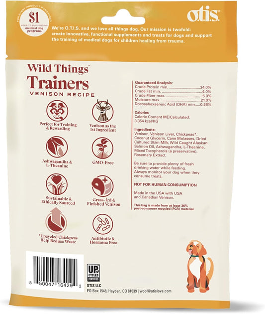 Otis Trainers Venison Recipe - 4 Oz Natural Dog Training Treats - Treats, Made In The Usa - Bite-Size Training Treats With Ashwagandha, L-Theanine, And Dha For Cognitive Development - All Ages