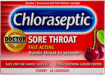 Chloraseptic Sore Throat Lozenges, Cherry 18 Count