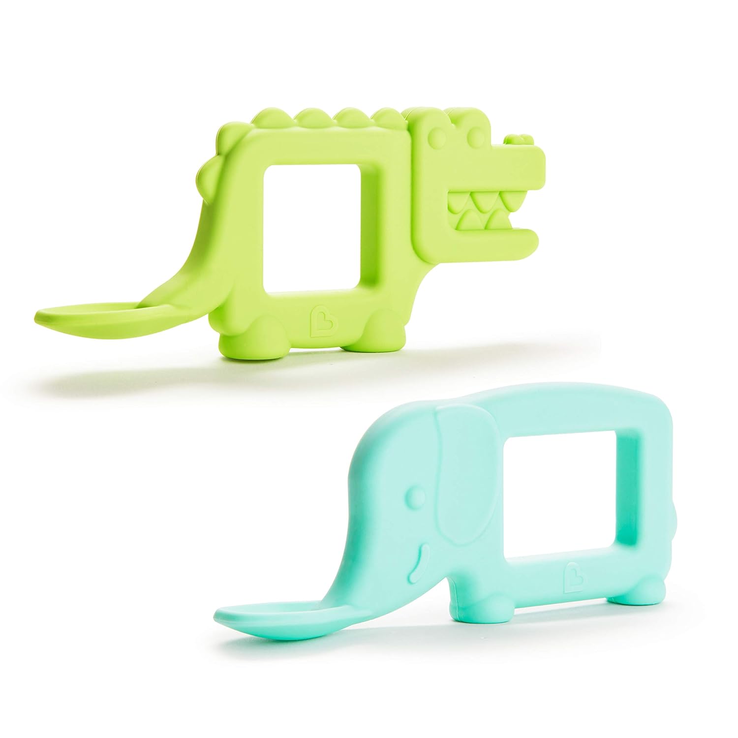 Munchkin® The Baby Toon™ Silicone Teether Spoon, 2 Pack, Elephant/Alligator (As Seen On Shark Tank) : Baby