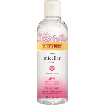 Burt's Bees Micellar Facial Cleansing Water with Rose Water, 8 Oz (Package May Vary)