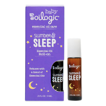 Oilogic Baby Essentials - Slumber & Sleep Roll-On Essential Oil for Baby & Toddler - Gentle & Safe Aromatherapy Blend, 100% Pure Lavender & Chamomile Oil