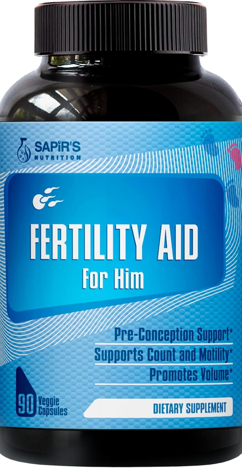 Semen Volume Booster & Male Fertility Supplement - Pre Conception For Him Sperm Health, Count, Motility & Strength With Maca, L-Arginine, Zinc, Folate Acid Prenatal Multivitamins - Erection Pills