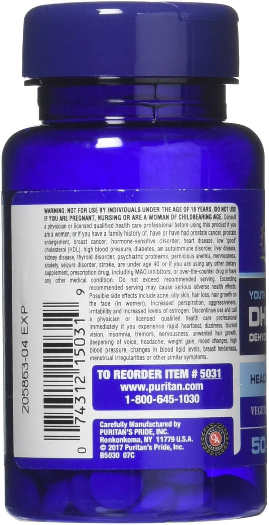Puritan's Pride DHEA 50 mg-50 Tablets