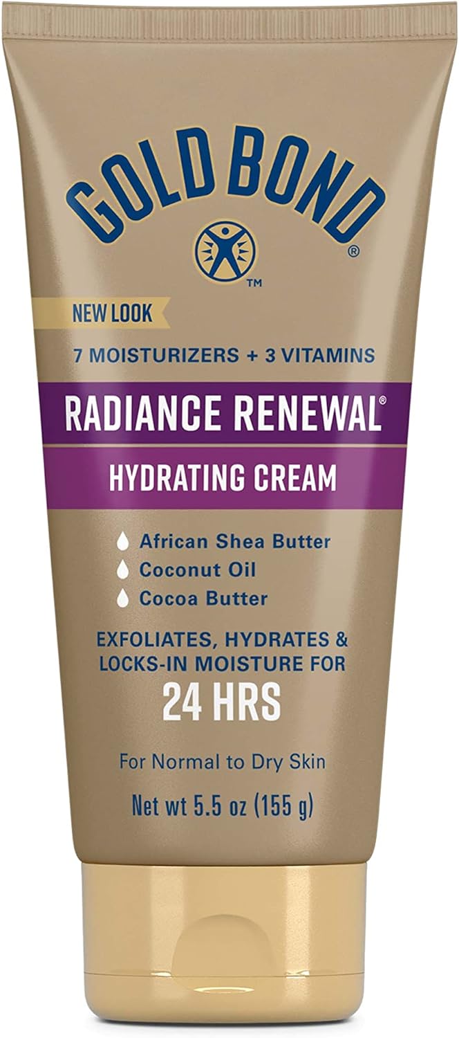 Gold Bond Radiance Renewal Hydrating Skin Cream, 5.5 oz. (Pack of 3), for Visibly Dry Skin