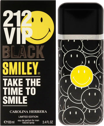 Carolina Herrera 212 Vip Black Smiley Limited Edition Eau De Parfum 100Ml