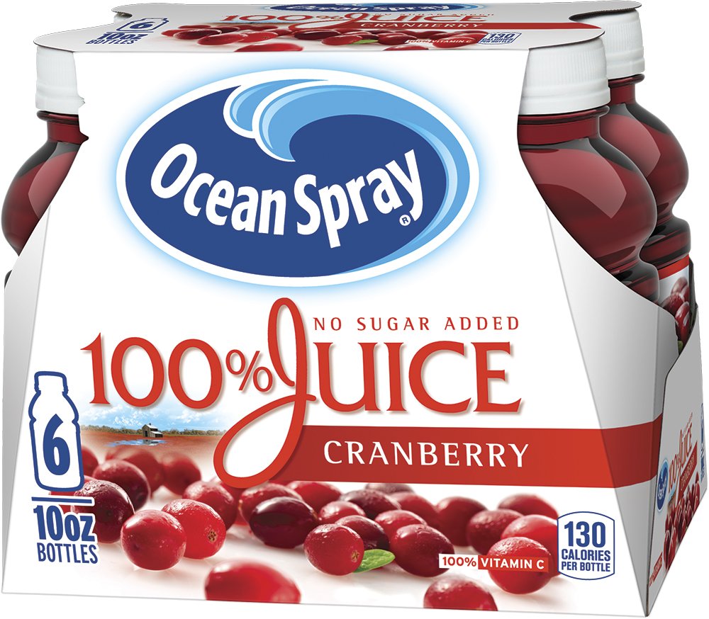 Ocean Spray® 100% Juice Cranberry Juice Blend, 10 Fl Oz, 6 Count (Pack of 1)