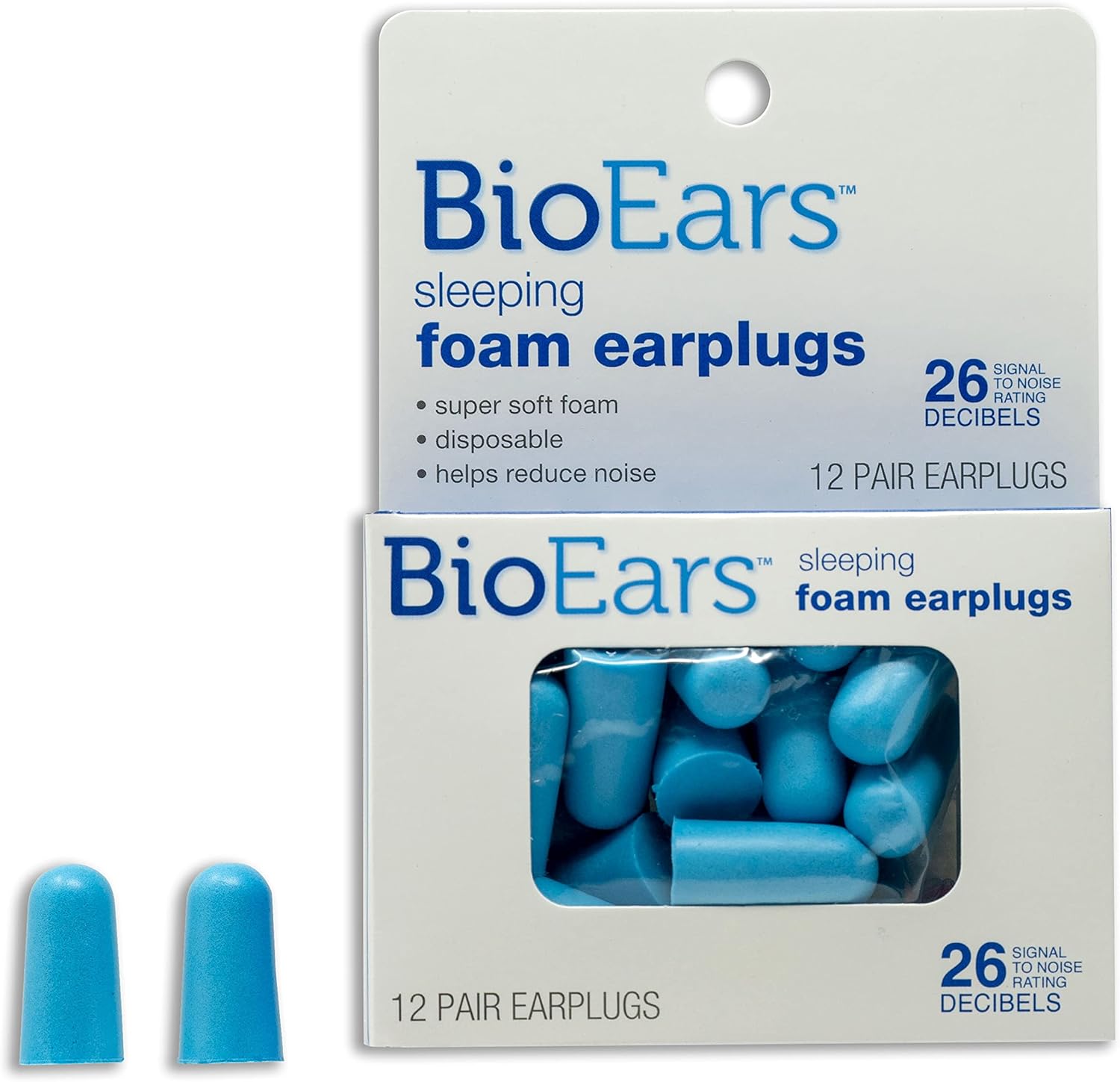 Bioears Foam Earplugs (12 Pairs)