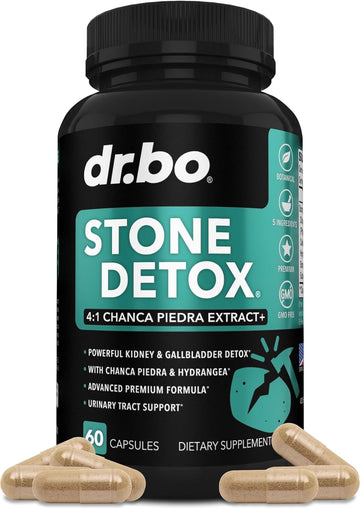 Stone Breaker Chanca Piedra Capsules - Stone Detox for Kidney Cleanse Detox, Gallbladder Formula with Hydrangea Root - Natural Gallstones Kidney Stones Dissolver Gallbladder Flush Pills - 60 Capsules