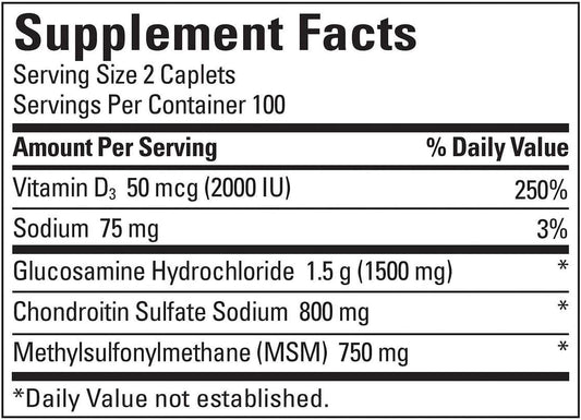 Nature Made TripleFlex, Glucosamine Chondroitin and MSM - 2 Bottles, 200 Caplets Each, 400 Caplets Total : Health & Household