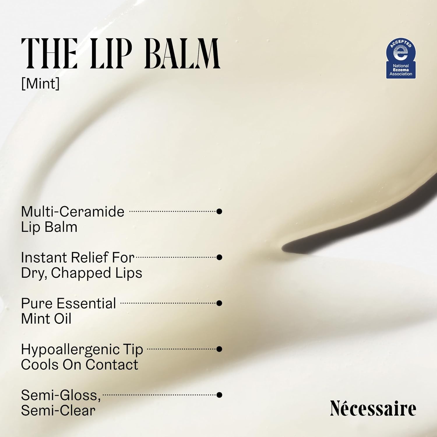 Nécessaire The Lip Balm | Hydrating Lip Balm For Women And Men, Clear, Mint, Multi-Ceramide, Treatment Balm | Instant Relief For Dry, Chapped Lips | Cooling Hypoallergenic Tip | Non-Sticky (0.5 Fl Oz) : Beauty & Personal Care
