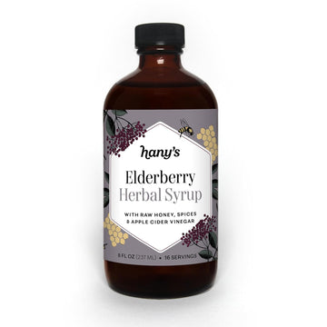 Hany'S Harvest Hibiscus Ginger Herbal Syrup – 8 Fl Oz | All-Natural Wellness Tonic, Apple Cider Vinegar, Ginger, Hibiscus & Lemon | Non-Gmo, Gluten-Free, Handcrafted