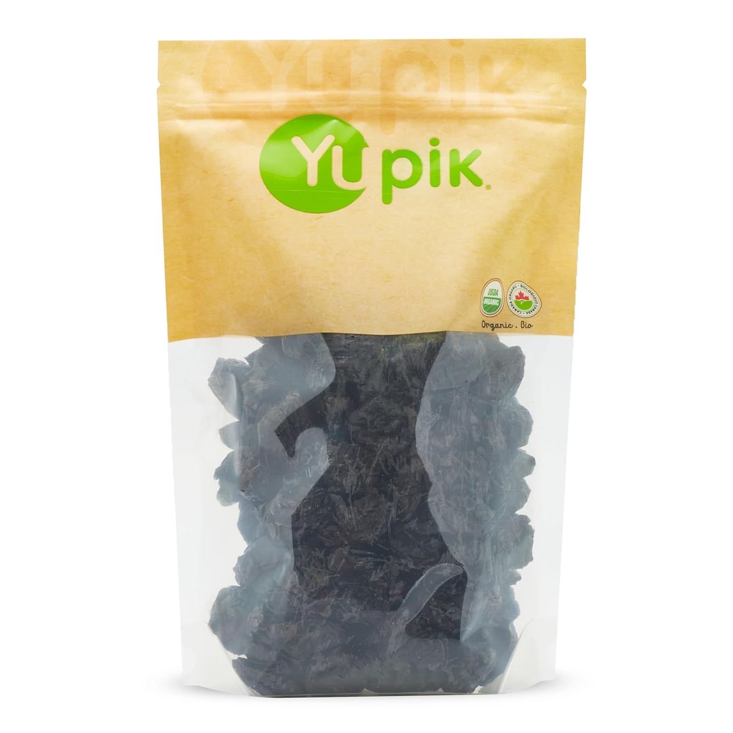 Yupik Organic Pitted Prunes, 2.2 Lb, Non-Gmo, Gluten-Free, Kosher, Vegan, Dried Fruits, No Pits, No Added Sugar, Sulphite-Free, Source Of Fiber, Healthy Snacks, Ideal For Baking & Smoothies