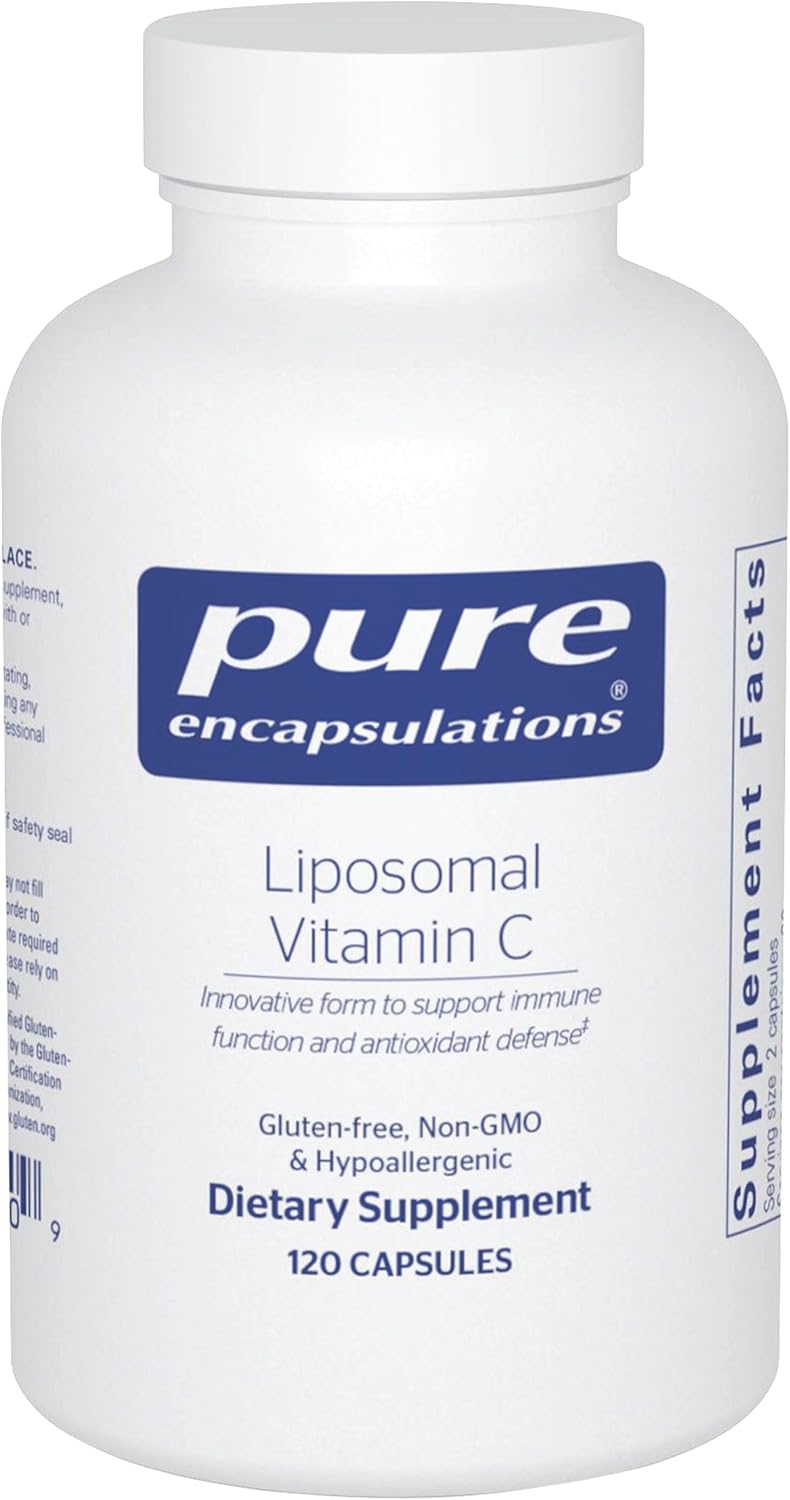 Pure Encapsulations Liposomal Vitamin C - Immune Support Supplement* - Antioxidant Nourishment - Daily Vitamin - Non-Gmo & Gluten Free - 120 Capsules