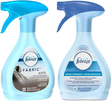 Febreze Odor-Eliminating Fabric Refresher Spray, Auto & Extra Strength, 16.9 fl oz (Pack of 2)