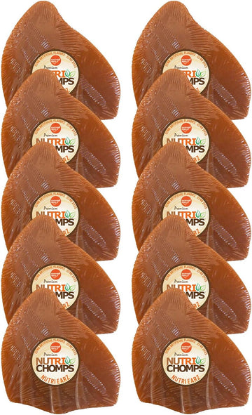 Nutrichomps Nutri Ears-Easy To Digest, Rawhide-Free Dog Treats, Bundle Of 10, Real Chicken Flavor, Brown (Nt082V-10)