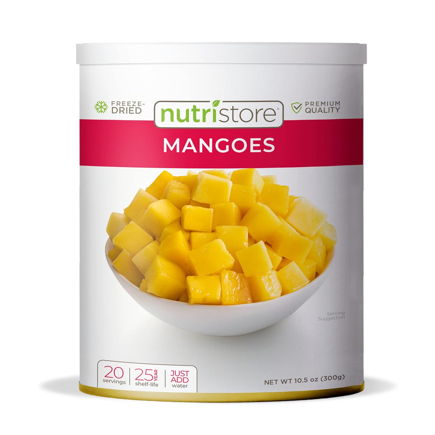 Nutristore Freeze Dried Mangoes | #10 Can Fruit | Perfect Healthy Snack | Emergency Survival Bulk Fruit Food Storage | Amazing Taste & Quality | 25 Year Shelf Life