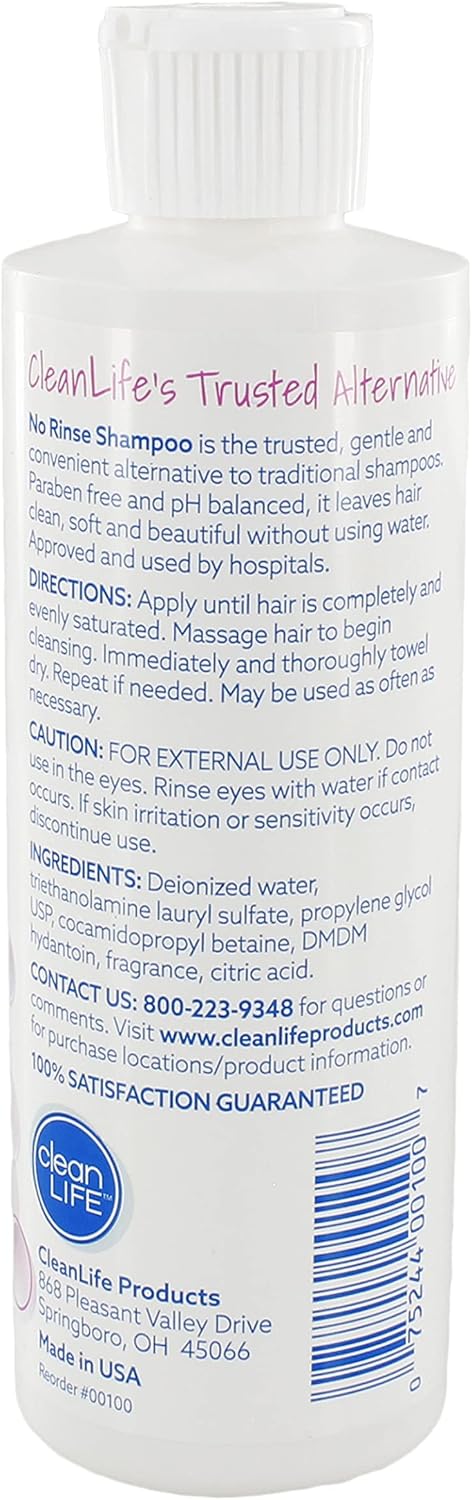 No-Rinse Shampoo And Conditioner Bundle - 8 Fl Oz Per Bottle - Leaves Hair Fresh, Clean And Odor-Free