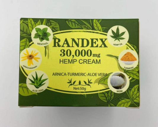 Randex 30000Mg Organic Hemp Cream, Natural For Sore Muscles, Stiff Joints, And Aching Knees, Shoulders, Or Body, Extra Strength