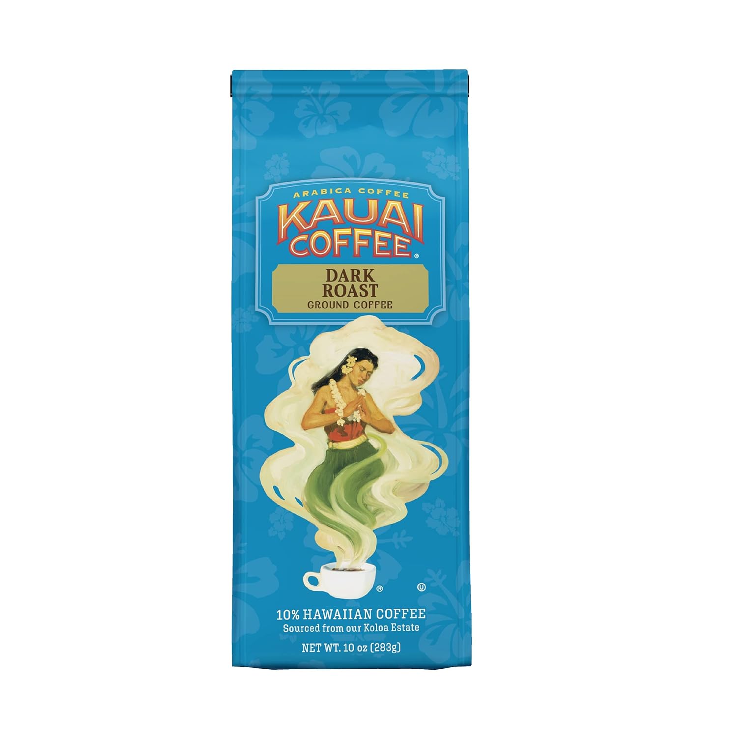 Kauai Coffee Koloa Estate Dark Roast – Ground Coffee, 10 oz Package