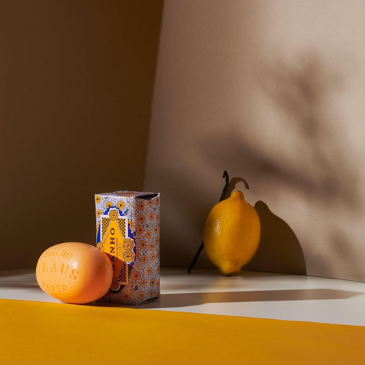 Claus Porto - Banho Citron Verbena Soap On A Rope | Fresh Scent With Lemon | Grape Seed, Argan + Vegetable Oil Base | Rich, Creamy Body Soap For Men + Women | Handcrafted, Long Lasting (350G | 12.4Oz)