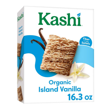 Kashi Cold Breakfast Cereal, Vegan, Organic Fiber Cereal, Island Vanilla, 16.3oz Box (1 Box)