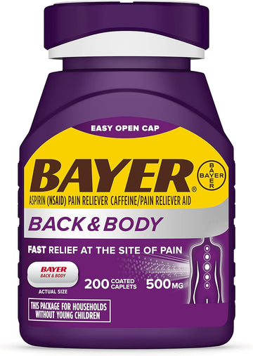 Bayer Back and Body Extra Strength Aspirin 500mg, Aspirin Plus 32.5 mg