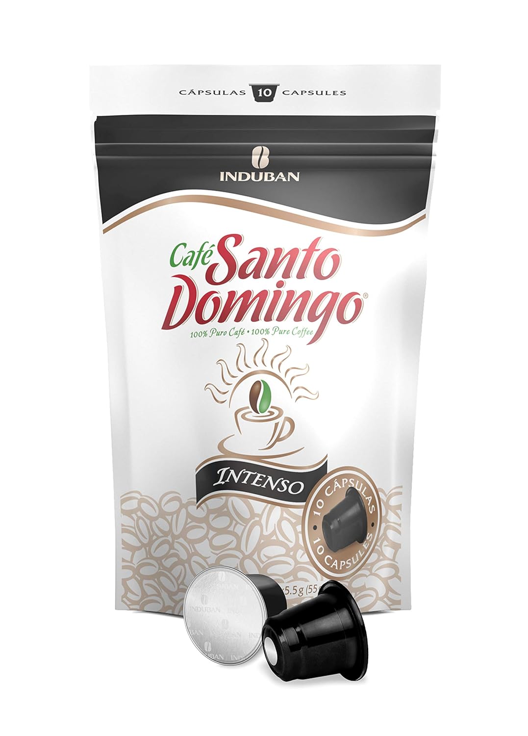 Santo Domingo Coffee Intenso Capsules - Compatible with Nespresso Original Brewers - Product from the Dominican Republic (10 Count)
