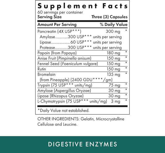 Michael'S Health Naturopathic Programs Digestive Enzymes - 180 Capsules - Assists In Digesting Protein, Fats, Starch, Dairy & Carbohydrates - 60 Servings