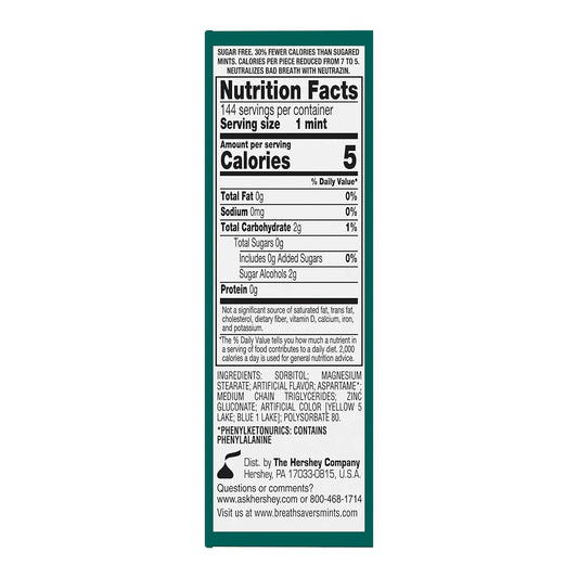 Breath Savers Wintergreen Sugar Free Breath Mints Rolls, 0.75 Oz (24 Count)