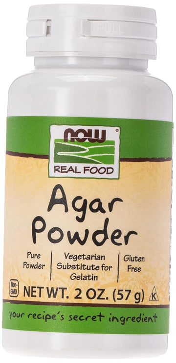 NOW Foods, Agar Pure Powder, Vegetarian Substitute for Gelatin, Gluten-free, Kosher, 2-