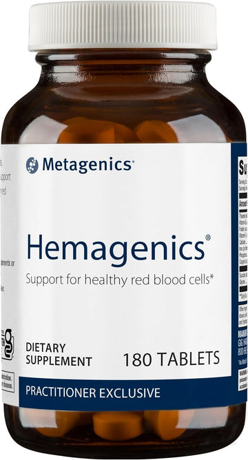 Metagenics Hemagenics - Iron Supplement - Non-Constipating - Vitamin B12, B6 & Folate - Supports Red Blood Cell Function* - Gluten Free & Vegetarian - 180 Tablets