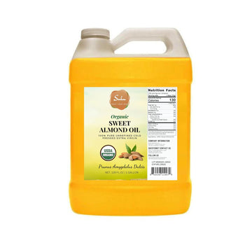 Certified Organic Unrefined Cold Pressed Sweet Almond Oil- 1 Gallon : Grocery & Gourmet Food