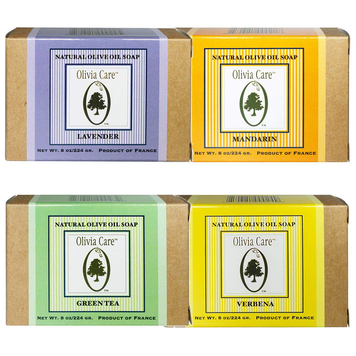 Olivia Care Green Tea Bar Soap - Organic, Vegan & Natural | Pure Olive Oil | Moisturizes & Deep Cleans | Good For Sensitive Dry Skin | Made In Usa