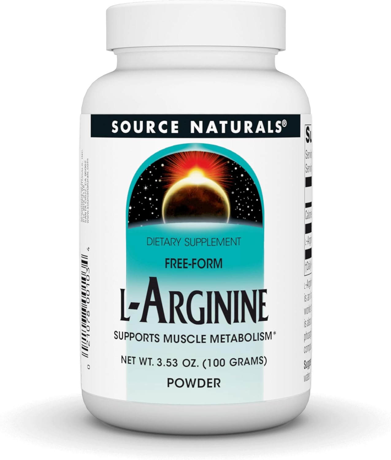 Source Naturals L-Arginine Powder Supplement, Free Form*- 100 Grams