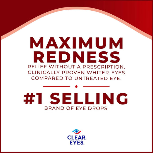 Clear Eyes Maximum Redness Relief Eye Drops - 1 Oz