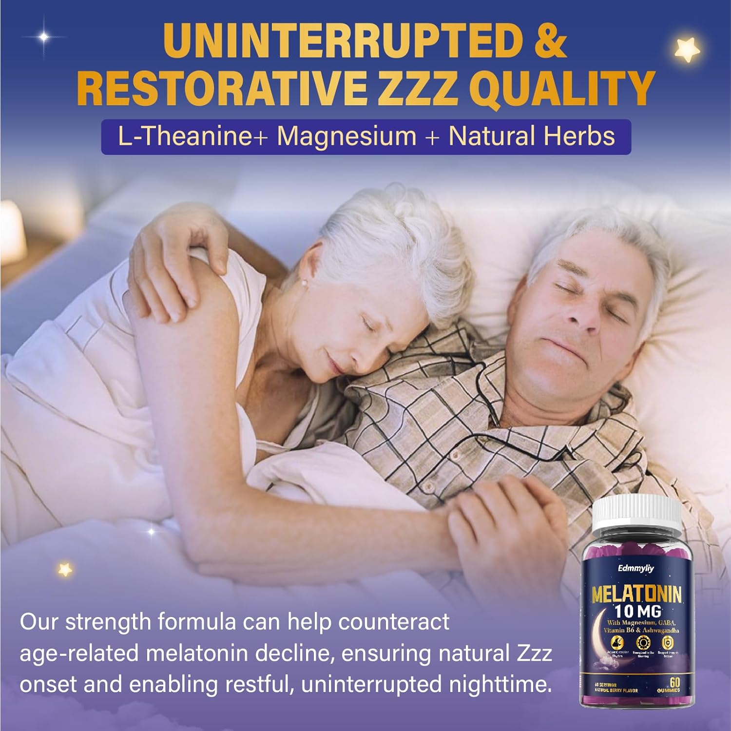 Melatonin 10Mg 20Mg Gummies For Adults - 10Mg Of Melatonin Per Gummy With Magnesium, L-Theanine, Gaba, Vitamin B6 & Ashwagandha - Supports Health Circadian Rhythm, Sugar Free & Vegan : Health & Household