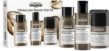 L'Oréal Professionnel Absolut Repair Molecular Shampoo, Rinse-Off Serum & Leave-In Treatment Mini Trio Kit, For Extremely Damaged Hair, Molecular Bond Repair & Restores Strength, 100Ml, 75Ml & 50Ml