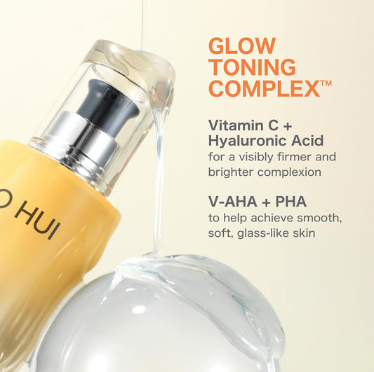 Ohui Miracle Toning Glow Serum | Travel Size 20Ml | Vitamin C Face Serum | Hyperpigmentation Treatment | Glowing Skin | Dullness| Hyaluronic Acid, Aha, Pha, Niacinamide | Korean Skin Care | Essence