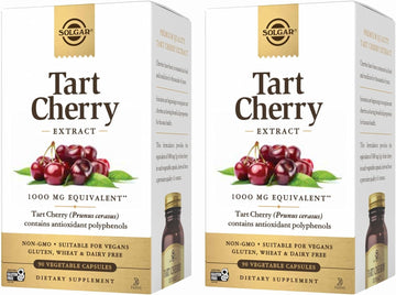 Solgar Tart Cherry - 90 Vegetable Capsules, Pack Of 2 - Non-Gmo, Vegan, Gluten Free, Dairy Free, Kosher - 180 Total Servings