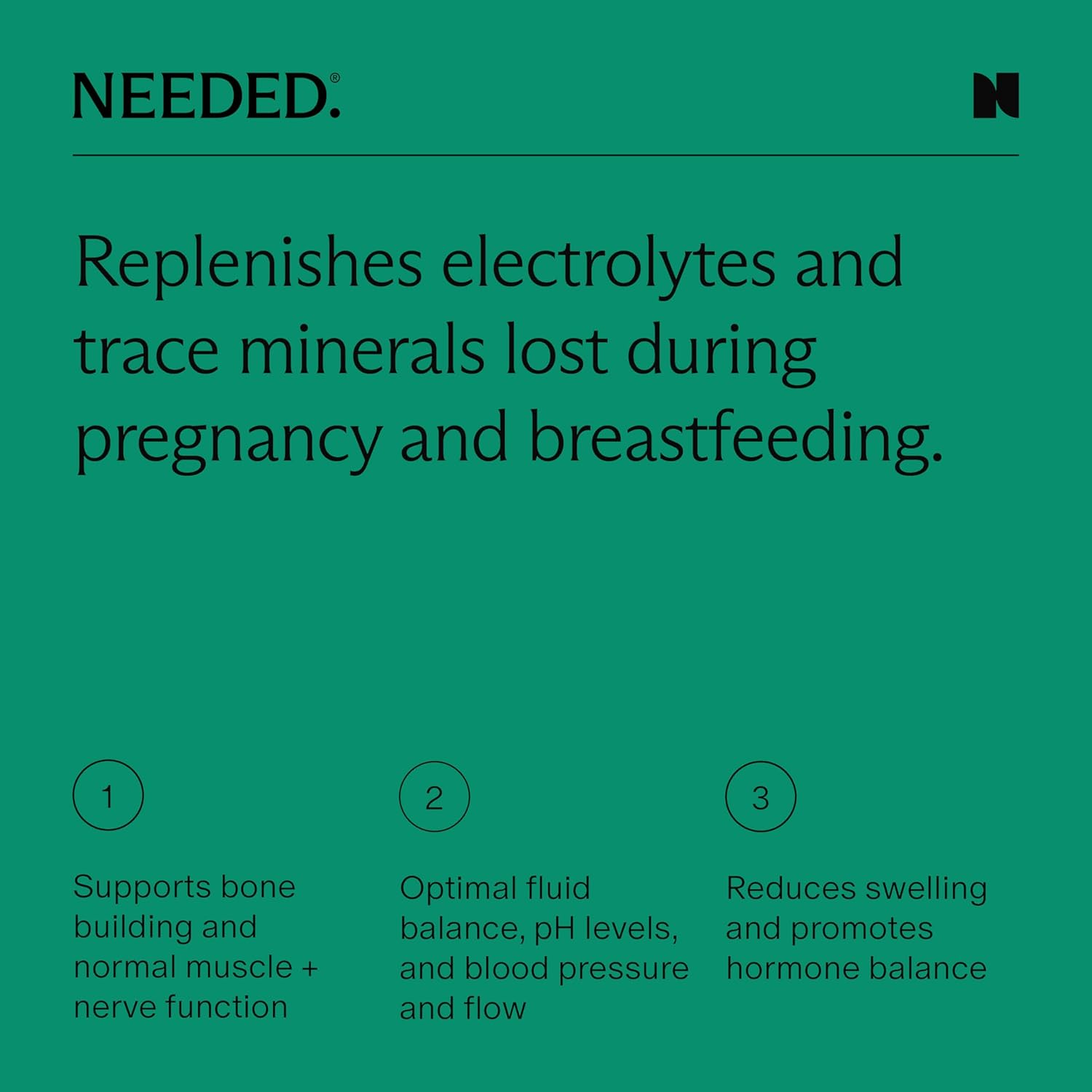 Needed. Hydration Support - for Pregnancy, Prenatal, Electrolytes + Trace Minerals - Support Lactation - Magnesium, Chloride, Sodium, Potassium, Trace Mineral Concentrate (Grapefruit) : Health & Household